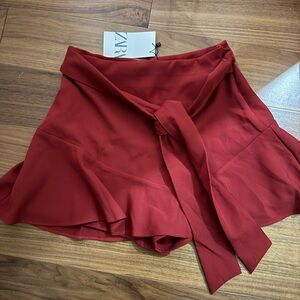 NEW W/ TAG ZARA SKIRT RED